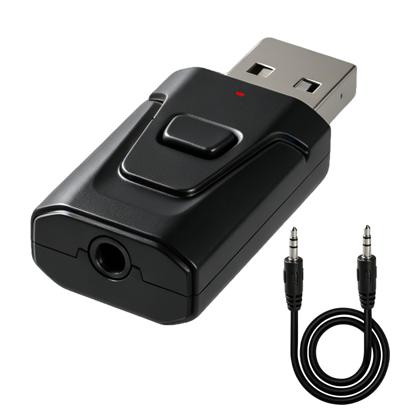 Adaptateur Bluetooth USB 5.0 2 en 1 Émetteur Récepteur Audio avec Jack 3,5 mm pour PC TV Voiture
