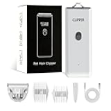 Tileon Feet Hair Trimmer, Dog Clippers,Quiet Washable USB Rechargeable Cordless Dog Grooming Kit,Electric Pets Hair Trimmers Shaver Shears for Dogs and Cats White