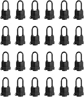 Vista 1 de Waterproof Padlocks Keyed Alike for Outdoor use, Covered Heavy Duty Laminated Steel Lock, 1-9/16 Inch. Wide, Long Padlock, Pack of 24