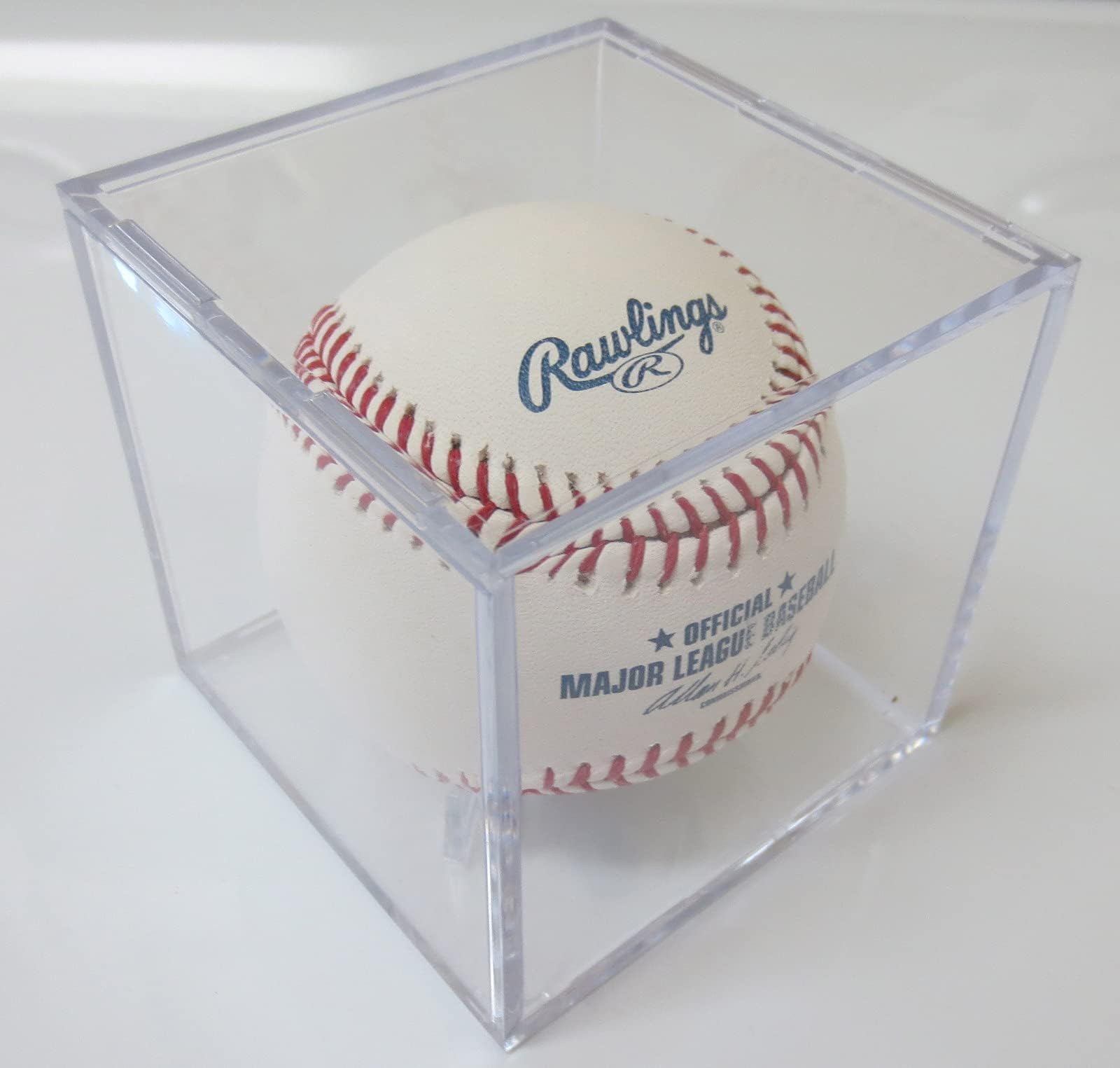 Baseball Square Cube Holder Display Case with Stand