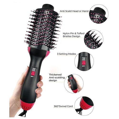 Miniatura 2 de Homfu Varita rizadora 5 en 1 rizadores de pelo rizador de playa con 5 barriles de turmalina de cerámica intercambiables para estilos de cabello