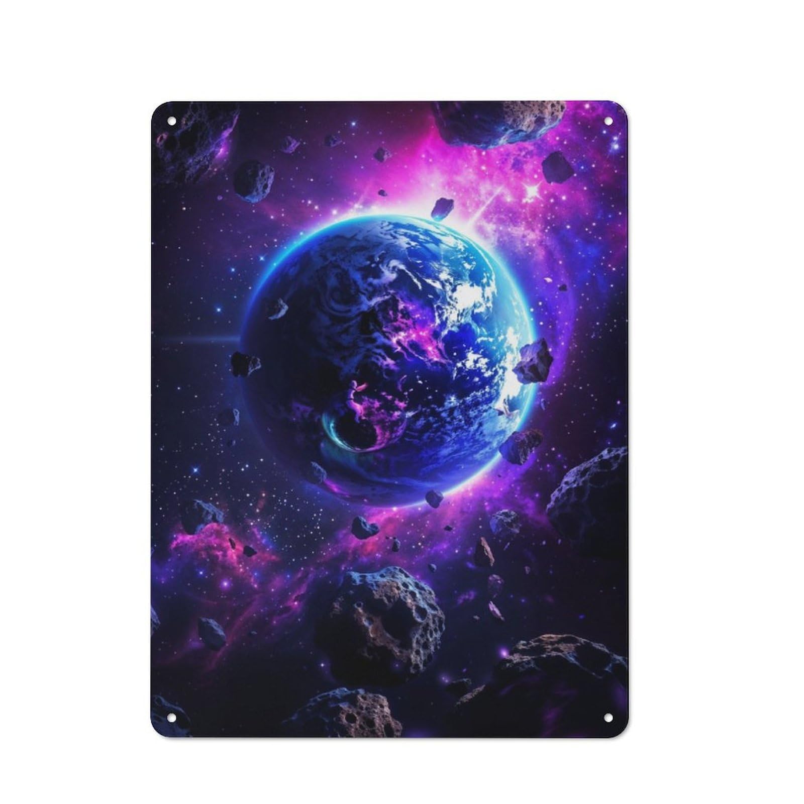 Understated Office Metal Sign 40x30cm Featuring Cosmic Horizon, Studio Wall Plaque for Office, Study, Studio Or Hallway