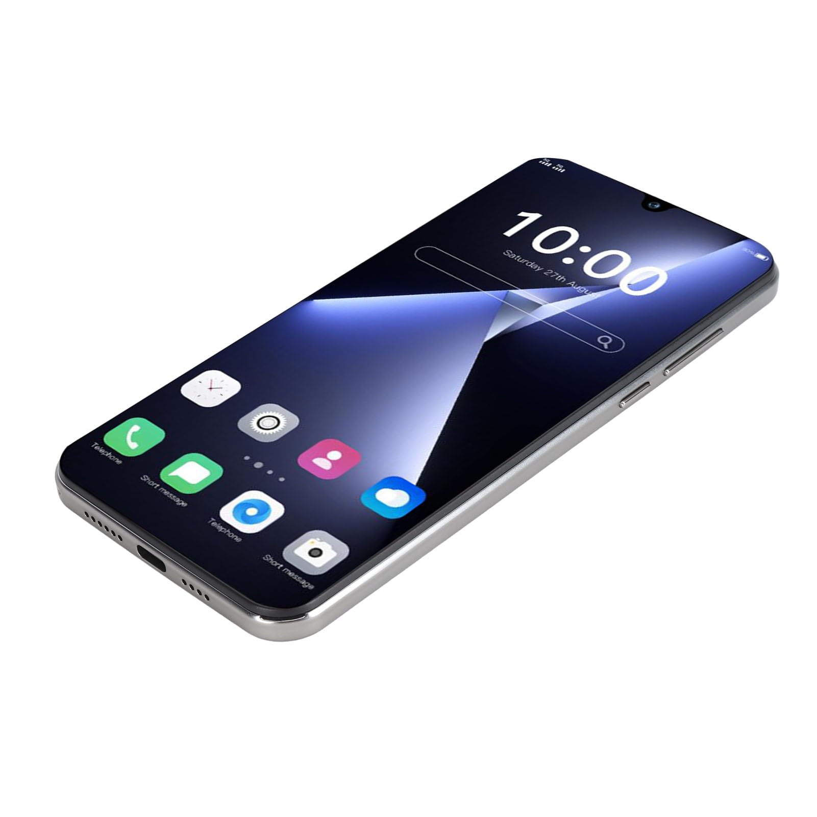Sxhlseller Smartphone HD Ultrasottile da 6,49 Pollici, 6 GB di RAM, 64 GB di ROM, Telefono Cellulare Dual Standby per gli Utenti (SILVER)