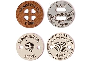 Personalized Leather Crochet Tags for Handmade Items