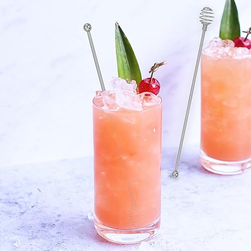 Miniatura 6 de BURLIHOME - Palitos de café de acero inoxidable, 4 agitadores reutilizables para bebidas con forma de miel