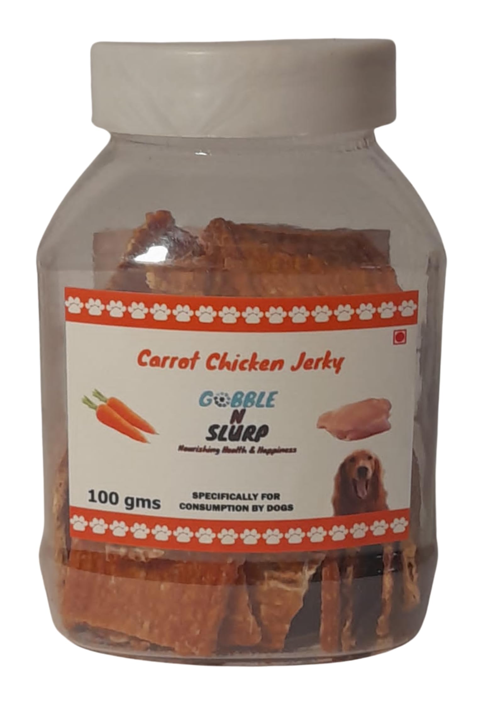 Carrot Chicken Jerky 100gms for Dogs from GOBBLE N SLURP (B0CV8G7P3M) Amazon Price History, Amazon Price Tracker