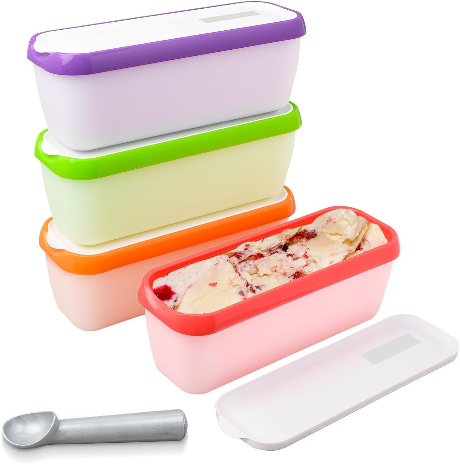 Cuki Contenitori Ermetici Quadrati Con Coperchi - 1 L - 19 X 19 X 6 Cm - 1 Confezione Da 3 Pezzi - Foto 4