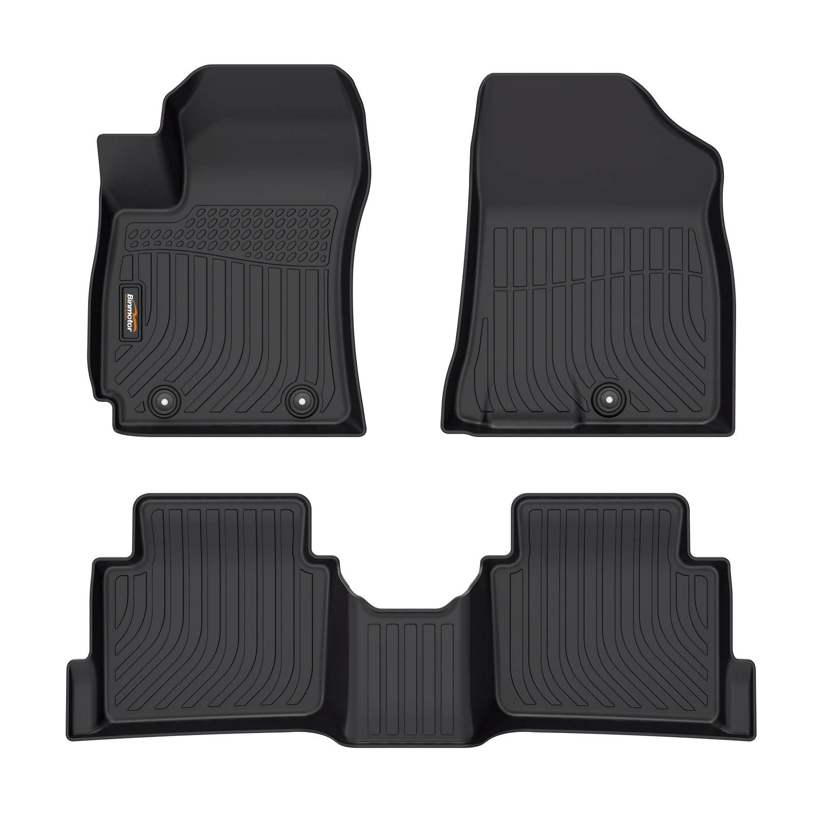 Floor Mats Custom for Hyundai Kona 2024 2025(No Electric Model) All Weather Guard Car Mats Front & Rear Heavy Duty TPE Automotive Floor Liners for kona 2025 Accessories Black