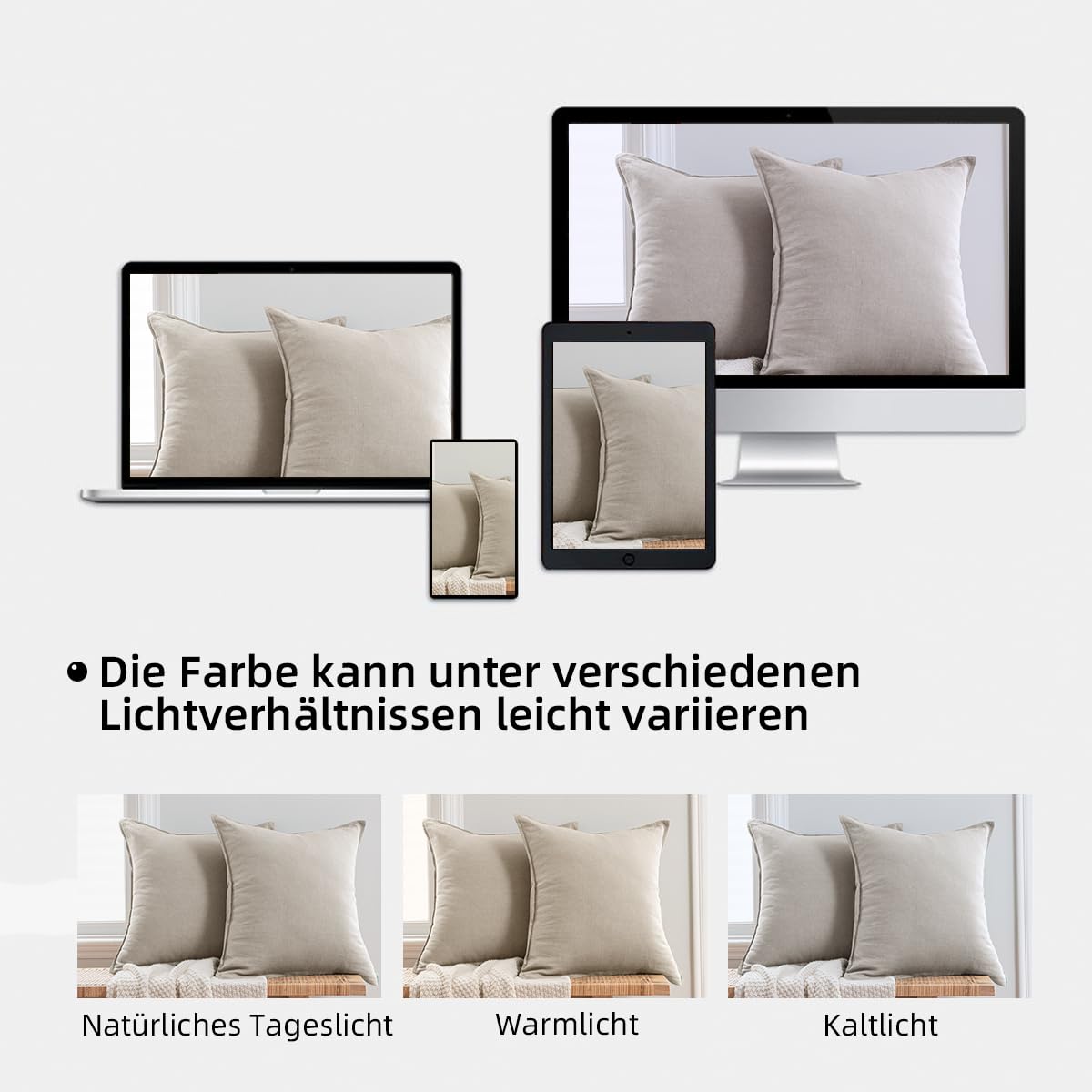 CHUFFED Kissenbezug 40x80 2er Set 100% Stonewashed Leinen Kissenbezüge Bettwäsche Kopfkissenbezug 40x80 Hypoallergen & Atmungsaktiv Kissenhülle mit Reißverschluss Natur Leinen