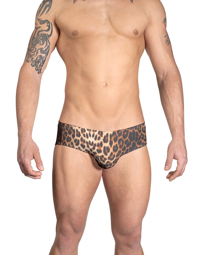 Men's Leopard Print Swim Brief