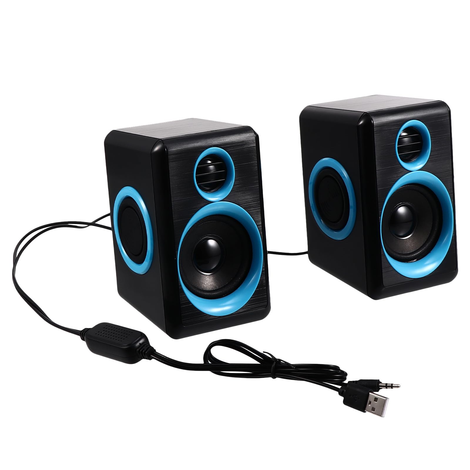 Mini USB 2.0 Desktop Computer Speakers, Wired Mini Speaker for Laptop Pc, Surround Sound Audio Box Suitable for Home Office Use, Dc 5v Powered-image-34