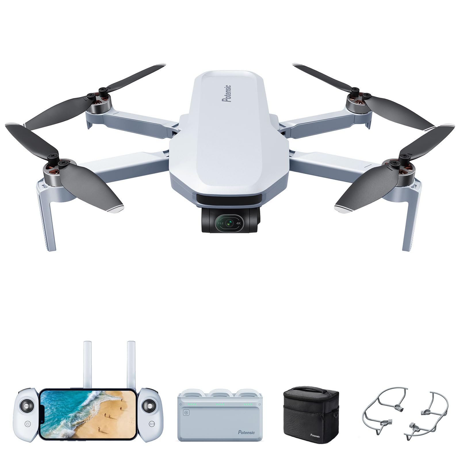 Amazon.com: Potensic ATOM 3-Axis Gimbal 4K GPS Drone, Fly