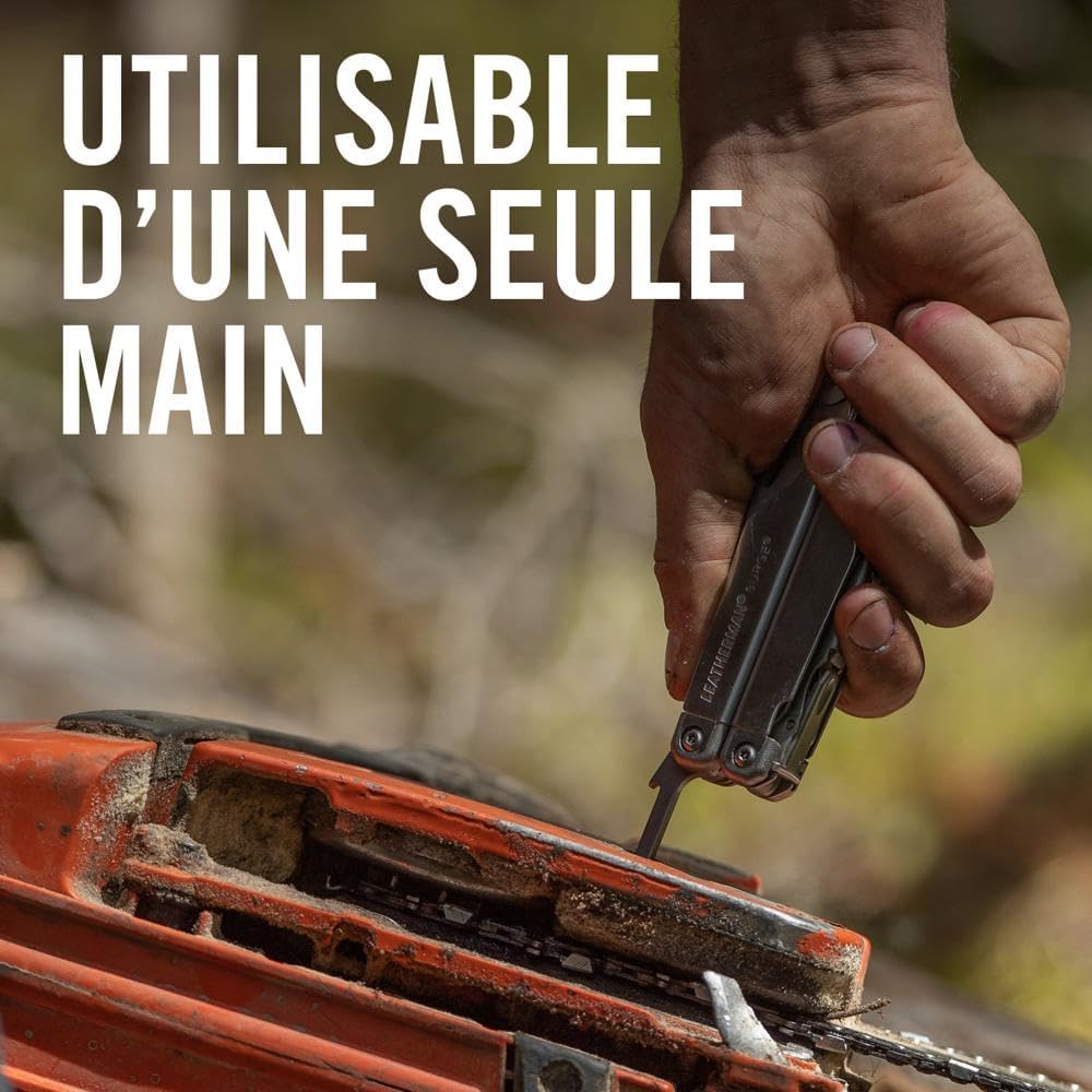 Leatherman Surge Outil Multifonction - 21 Outils Robustes avec Lames - Noir
