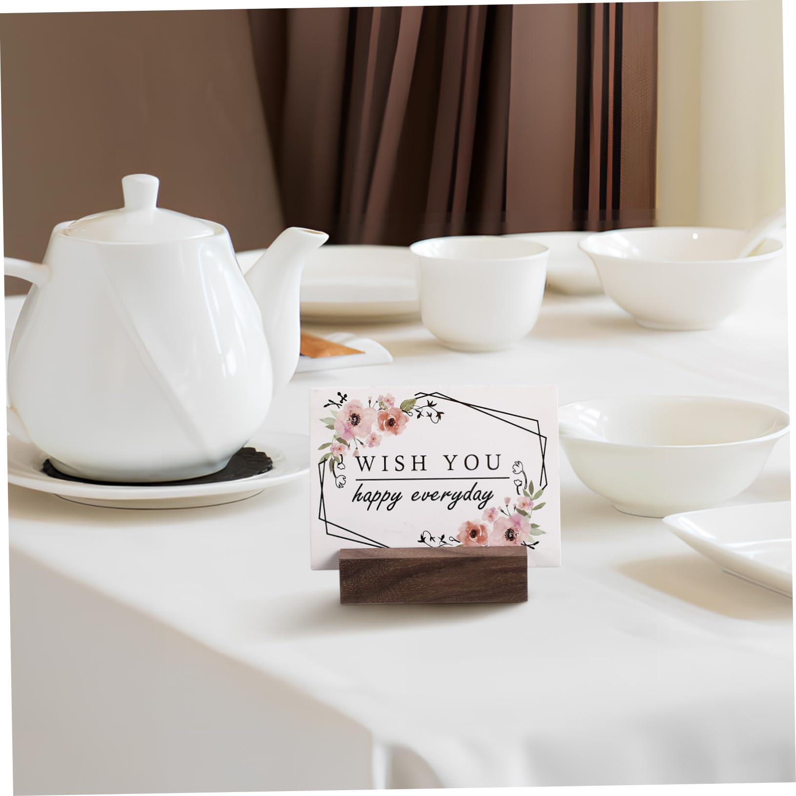 IMIKEYA 36piezas Soporte De Tarjetas De Madera para Mesa De Base De Madera Rústica para De Mesa Menús y para Bodas Restaurantes