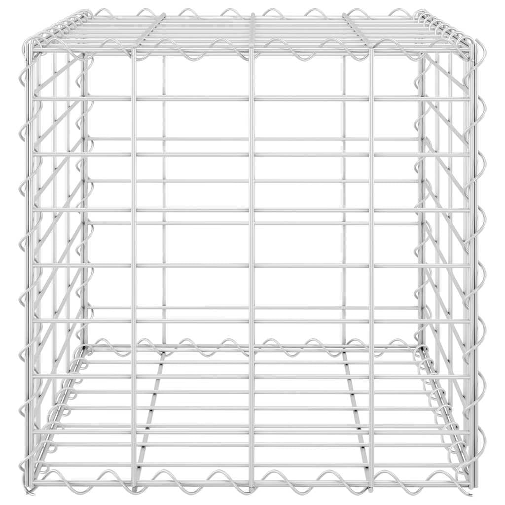 vidaXL Lit Surélevé Cube à Gabion Jardinière Surélevée de Fleurs Plantes Panier à Pierres Jardin Terrasse Extérieur Fil d'acier 40x40x40 cm