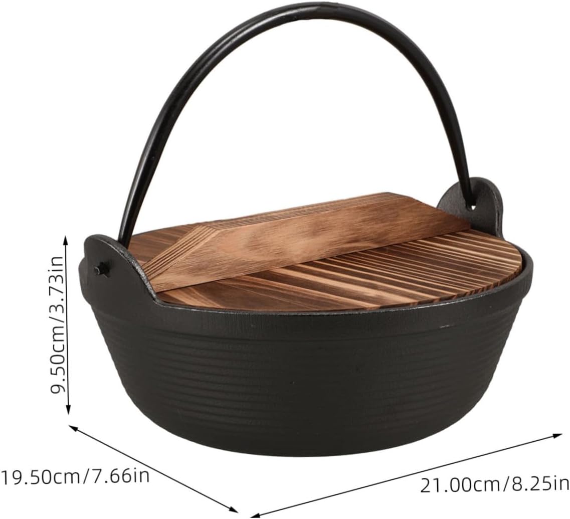 POPETPOP 1 Set Cast Iron Camping Cookware Outdoor Cooking Pot Japanese Style Pot Camping Essential