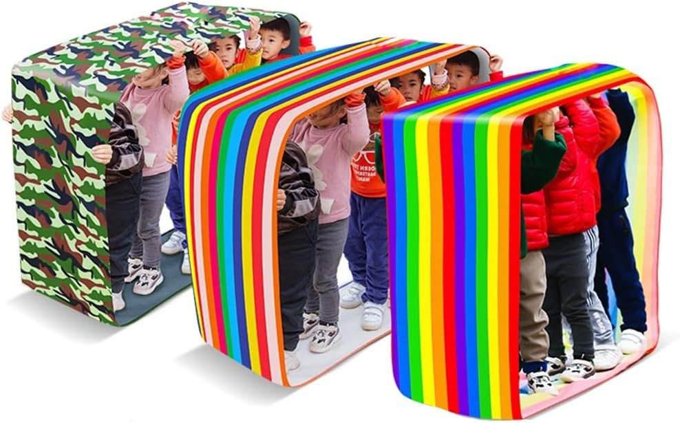 Work Team Building Game Playing Run Mat, Kids Adult Outdoor Party Game Field Day Teamwork Game for 4-20 People, 3 Pcs (Size : Adult-8M)
