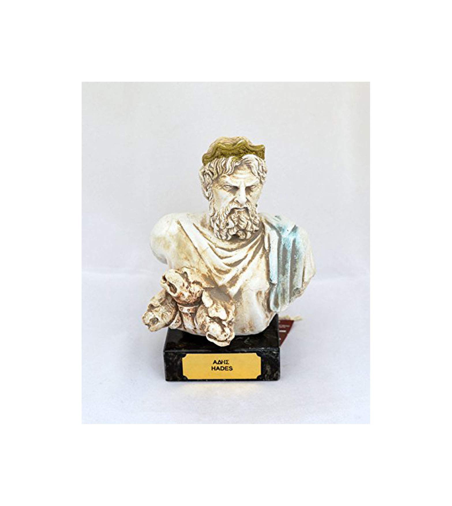 Statuetta Ade Statua Ade Plutone Dio Degli Inferi - Alabastro 13 Cm,  Decorazione Greca Decorazione Mitologica Greca, image size:1567x1752