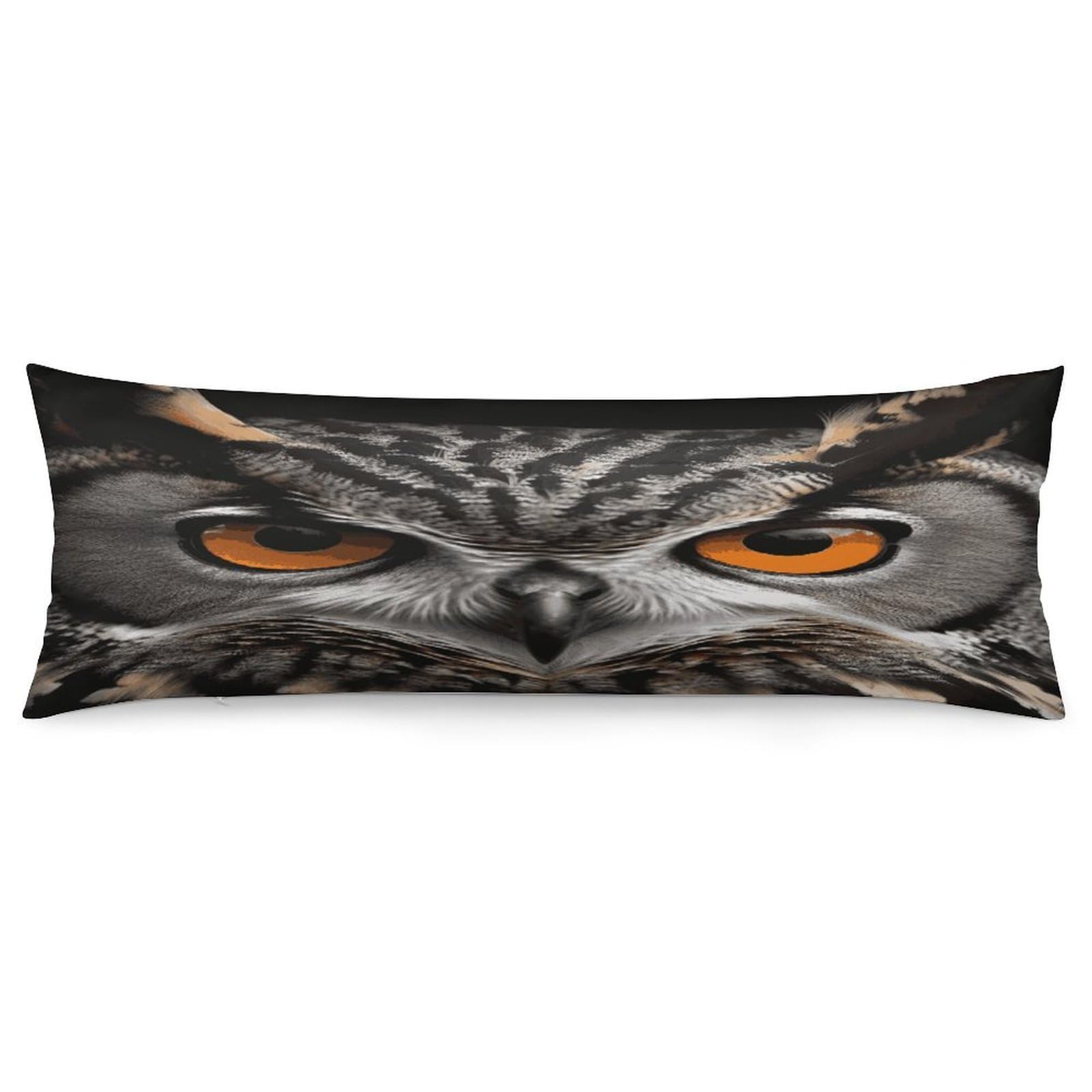 Owl Eyes Body Pillow Cover Long Body Pillow Pillowcase with Hidden Zipper Ultra Soft Polyester Pillow Cases Breathable & Silky Long Pillows Case Cover 19x53 in