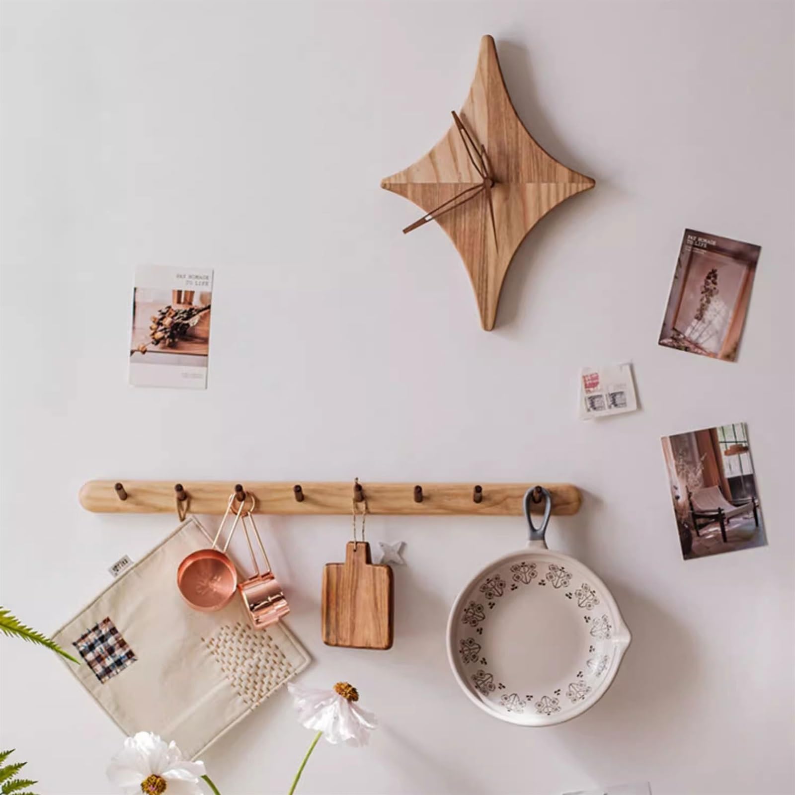 Cucina Orologio da parete in legno Moda Soggiorno Camera letto Studio semplice Decorazione creativa Decorazioni per interni