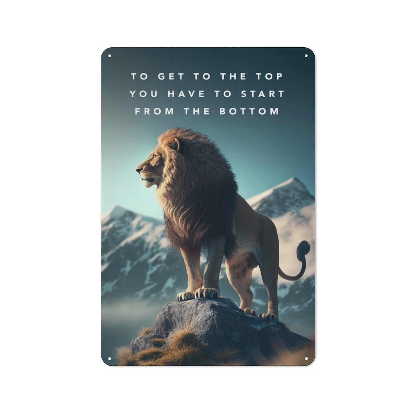 Junmoney The Bottom Motivational Tin Wall Plaque 30X20cm With For Hobby Room Or Studio, For Metal Sign Collectors, For Kitchen And Home Bar Decor