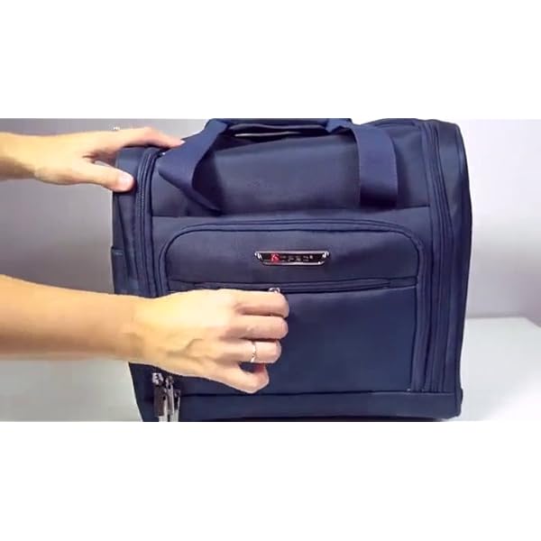 TPRC 15Inch Smart Under Seat CarryOn Luggage with USB Charging Port