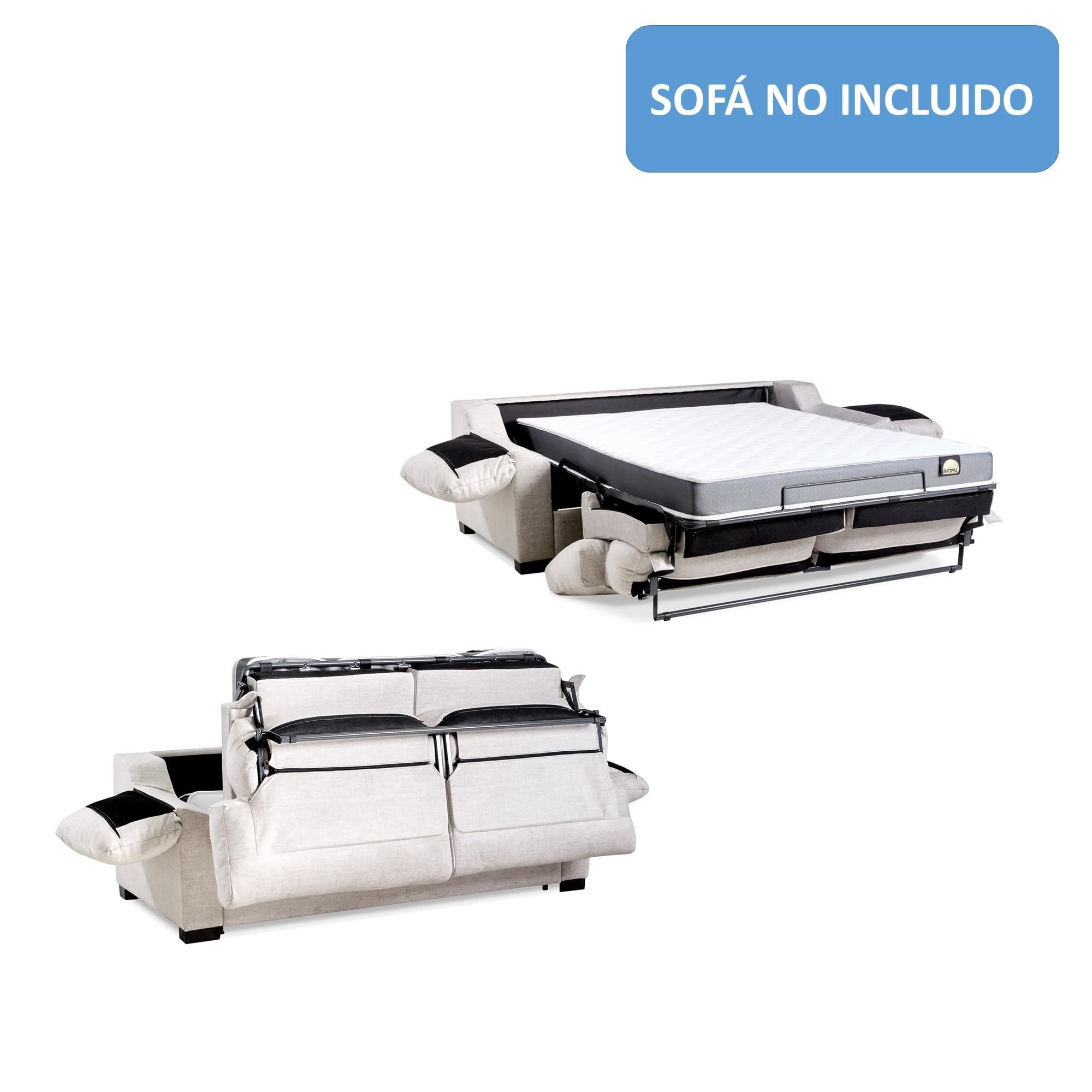 MATTREX | Colchón Sofá Cama 135x180 Sistema Italiano Espuma Alta Densidad y firmeza Media Alta - Colchón Sofa Cama con 12 cm Grosor, Made in Spain Certificado (Sofá NO Incluido)