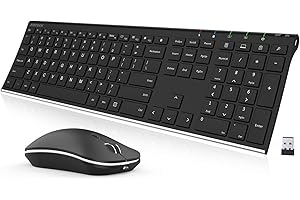 Arteck 2.4G Wireless Keyboard and Mouse Combo