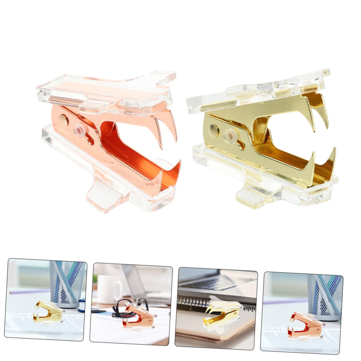 DOITOOL 4 Set Strumento Levapunti Mini E Rimozione Graffette Portatile Per Ufficio E Scuola Design E Maneggevole Aiuto Per Insegnanti E Colleghi 2 Pezzi * 4