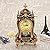 Vintage Clock with HD Glass Table Top Clock Wall-Mounted Design Analog Table Battery Operated Antique Desk Clock Home Desk Alarm Clocks for Living Room Decor Shelf(Brown Red)