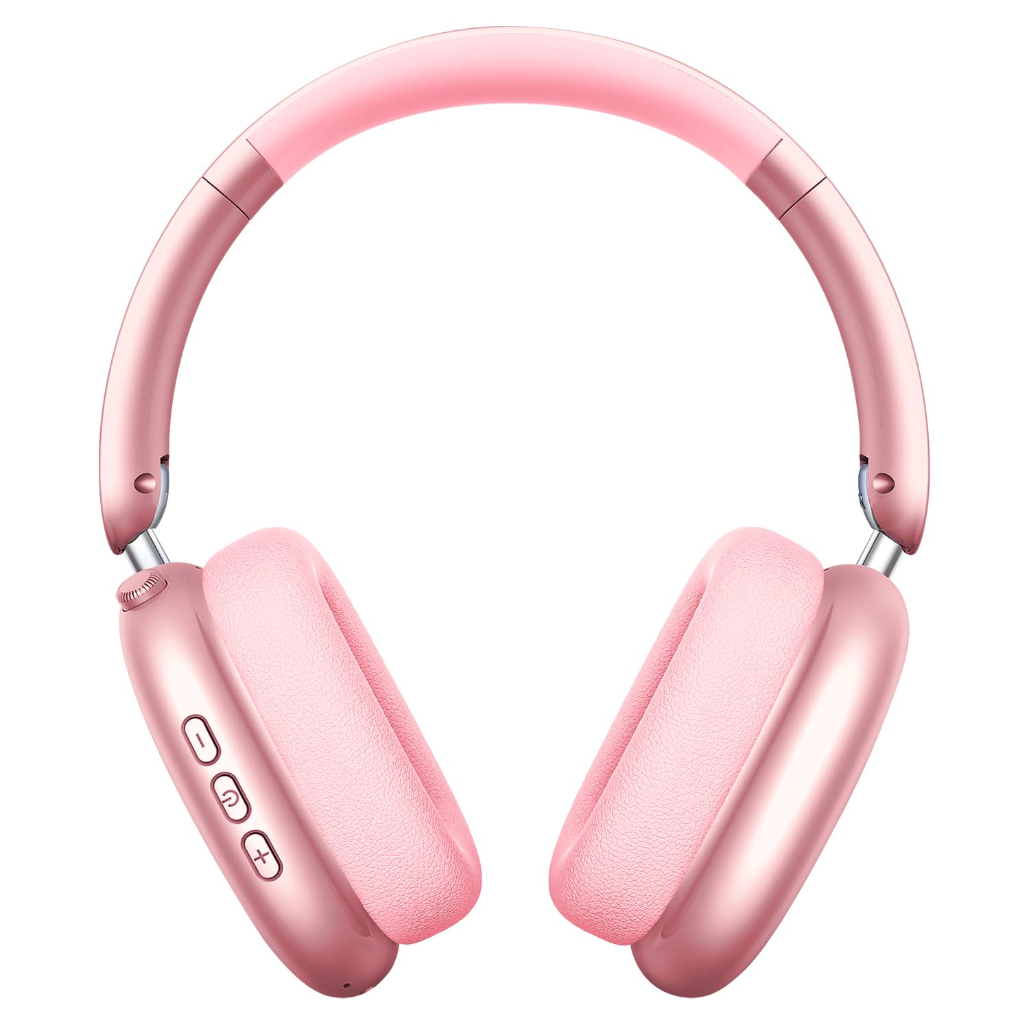 Wentronic Y01 Wireless Over Ear Headphones, Noise Canceling Bluetooth 5.3 Headphones with Microphones,Hi-Res Audio,48H Playtime,Foldable,Breathable Soft Earpads for iOS/Android/Samsung/PC-Pink-image-35