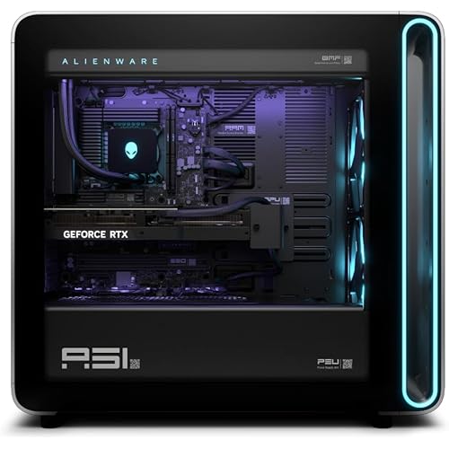 2025 New Alien.ware Area-51 Gaming Desktop 24-Cores Ultra 9 285K Processor 64GB DDR5 XMP 8TB SSD(2 x 4 TB) GeForce RTX 5090 32GB GDDR7 Graphics WiFi 7 Win 11H 1500W PSU Liquid Cooling Clear Side Panel