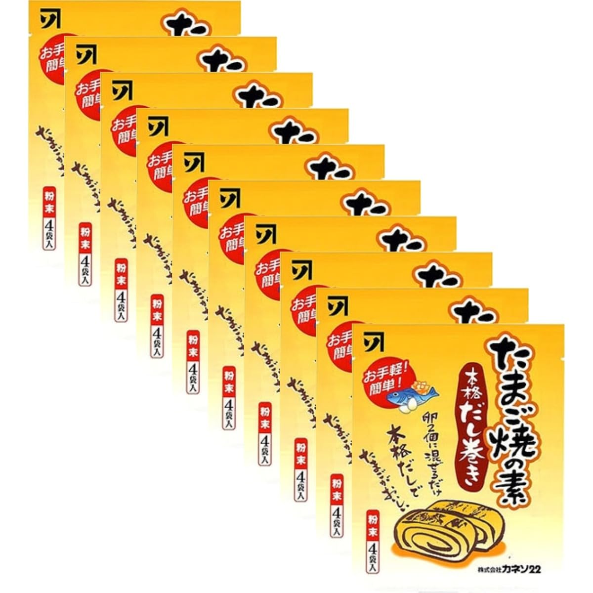 Amazon.co.jp: カネソ22 たまご焼の素 本格だし巻き (6g×4p)×10袋