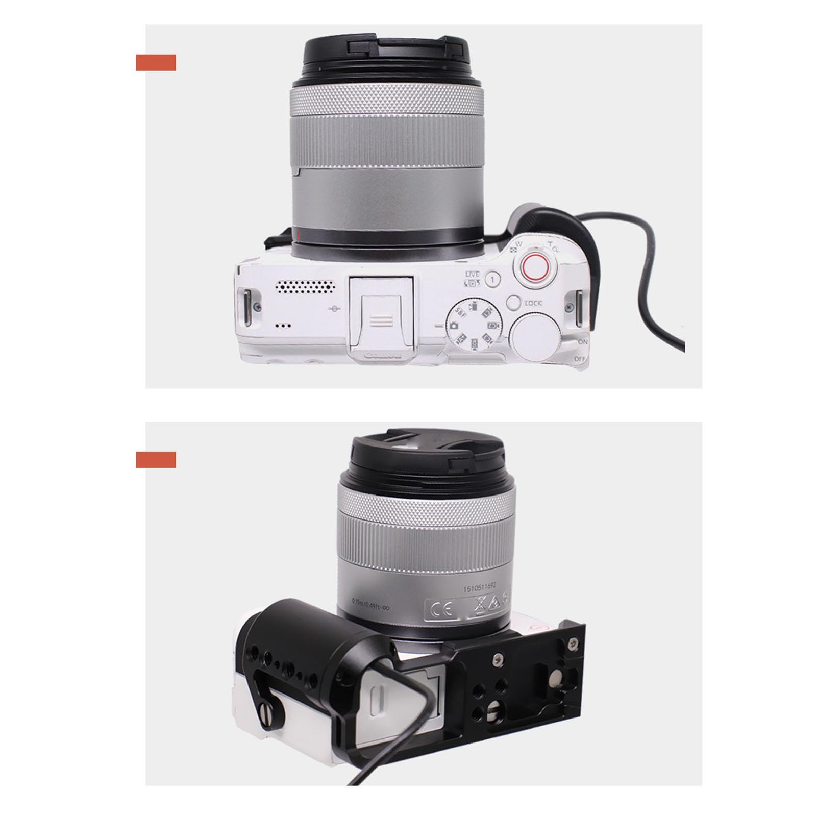 Generic Staffa a L per Fotocamera Impugnatura Affidabile per Fotocamera R50V Fissaggio Semplice e di Fissaggio Sicuro per Riprese in Esterni