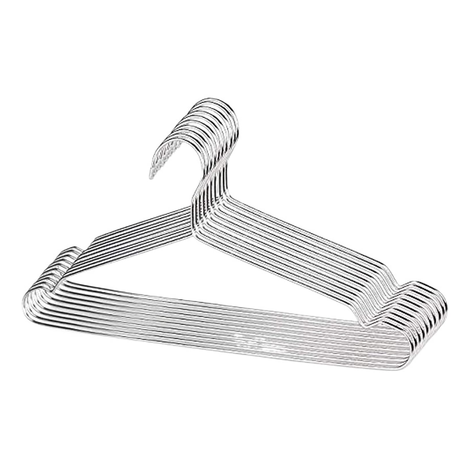 Clothes Hangers Wire Clothes Hanger, Strong And Stainless Steel Metal, Heavy Duty Non-Slip Slim Space Saving, 16.5 Inch(10pcs)