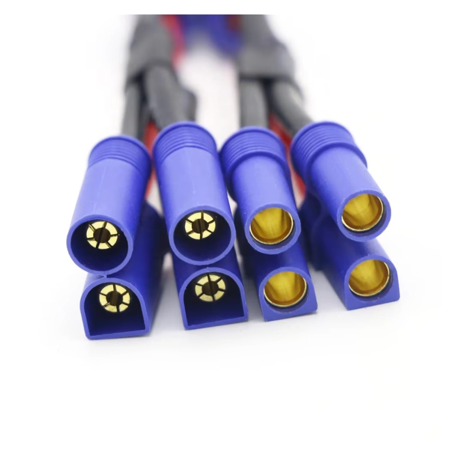 Piezas para coches RC 12awg Cable EC5 Cable Conector Batería Paralelo Doble Arnés Divisor Y Reemplazo Piezas Para Vehículos Orugas RC(1 Female to 2 Male)