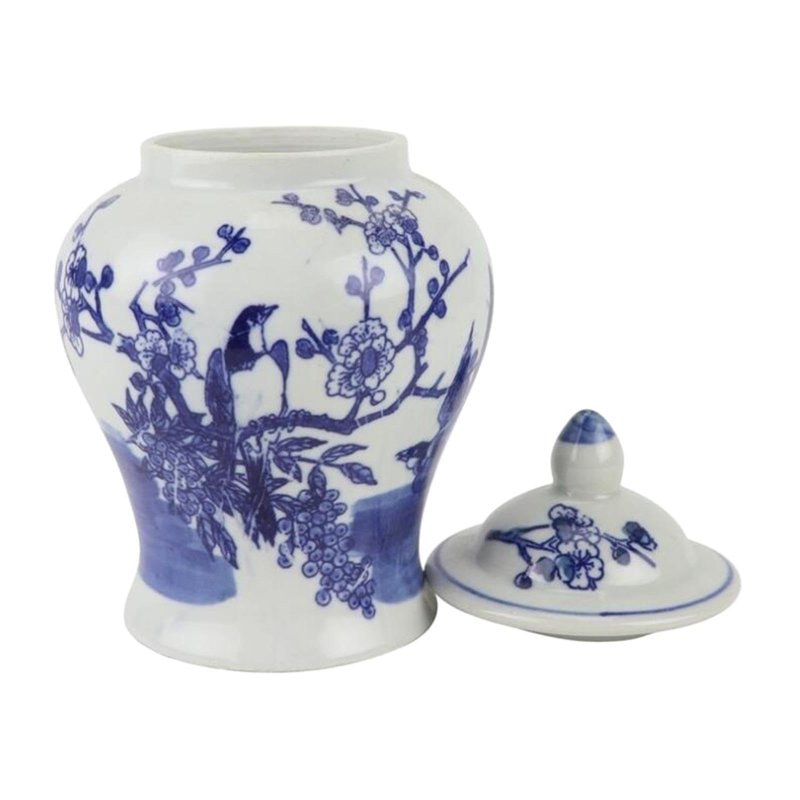 YIXANNX Ceramic Ginger Jar Decorative Vase Charming Showcasing Flowers Adding Style To Surroundings Classic Blue And White Porcelain Decorative Jar Chinese