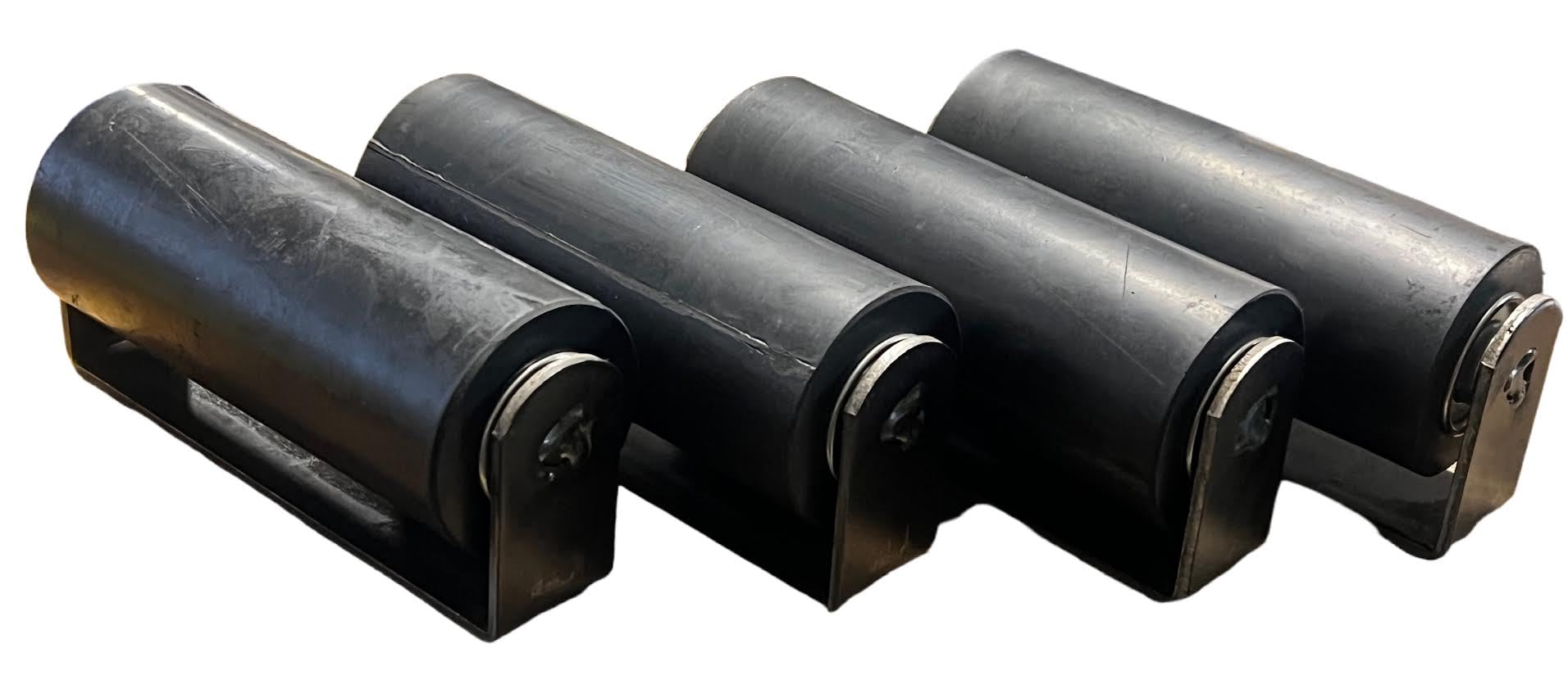 Generic JM Steel. Guiding Rollers for Sliding Gates, 6 inches, Pack of 4, Weld-on Bracket, Black, JMSTEELRR64