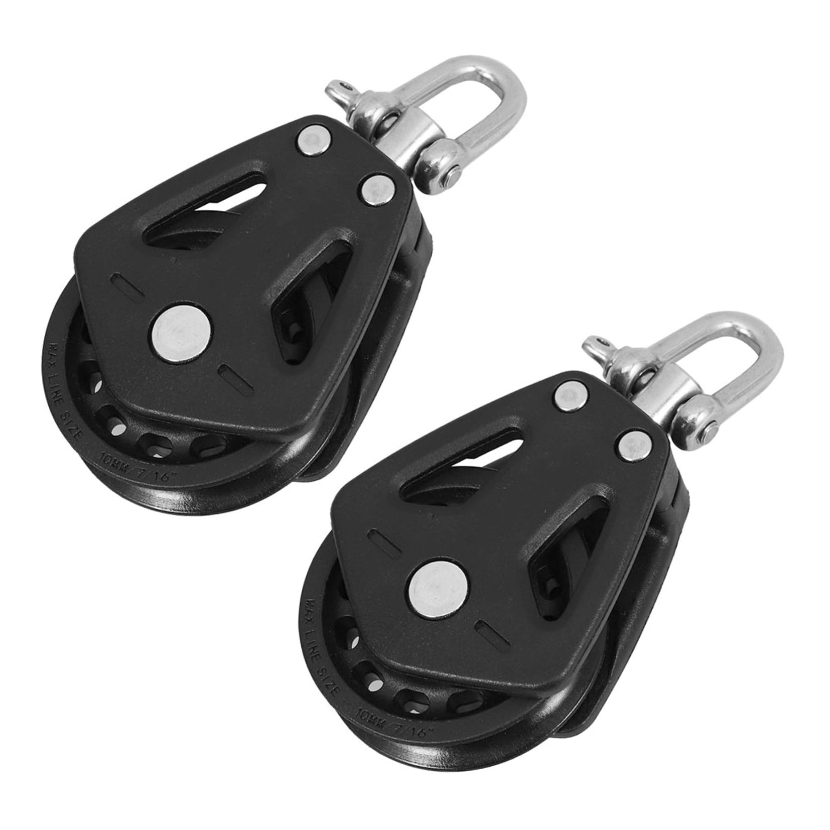 BESPORTBLE 2 Stück Nylon Bootsrolle mit Edelstahllager Drehbare Seilrolle für Segelboote und Fitnessgeräte Langlebig und Glatt Laufend für Marine Anwendungen