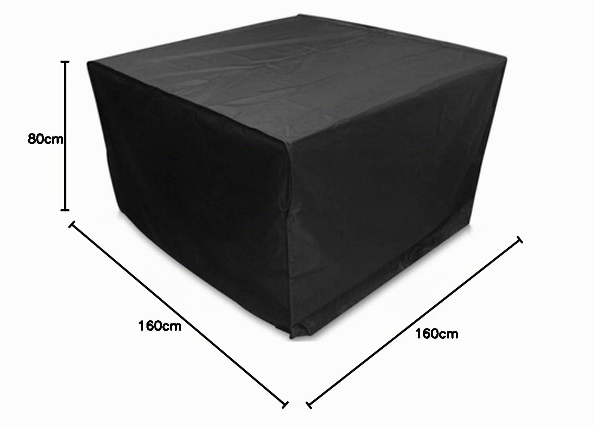 Imperméable Housse De Table Exterieur Rectangulaire, Housse De Protection Salon De Jardin Carré, Table Jardin 420d De Protection Salon De Jardin Carré,160x160x80cm