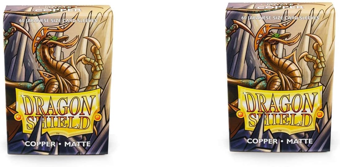 2 Packs Dragon Shield Matte Mini Japanese Copper 60 ct Card Sleeves Value Bundle! …