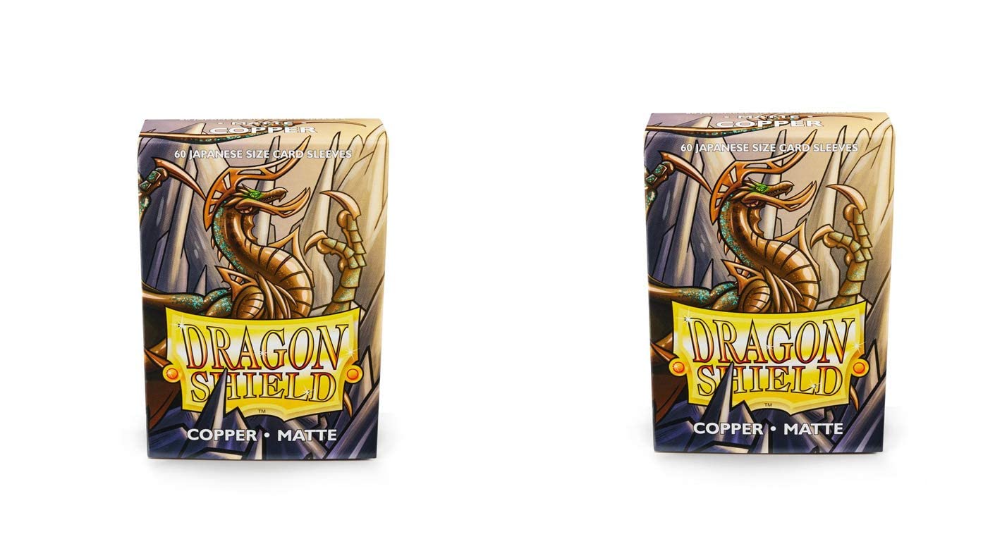 2 opakowania Dragon Shield Matte Mini japońska miedź 60 ct koszulki na karty pakiet wartości!