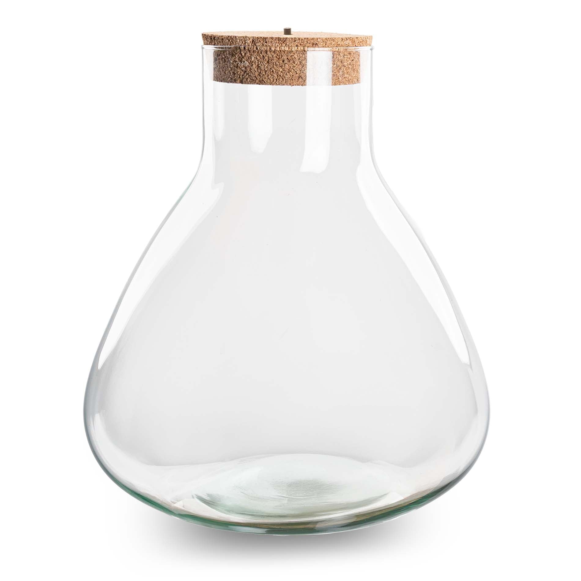 urbanjngl - Terrariumflasche 'Sam XL' - Geschlossenes Terrarium mit LED-Korken, Ø 30 cm, Höhe 32 cm, ideal für Pflanzen und Dekoration, modernes Design für Ihr Zuhause.
