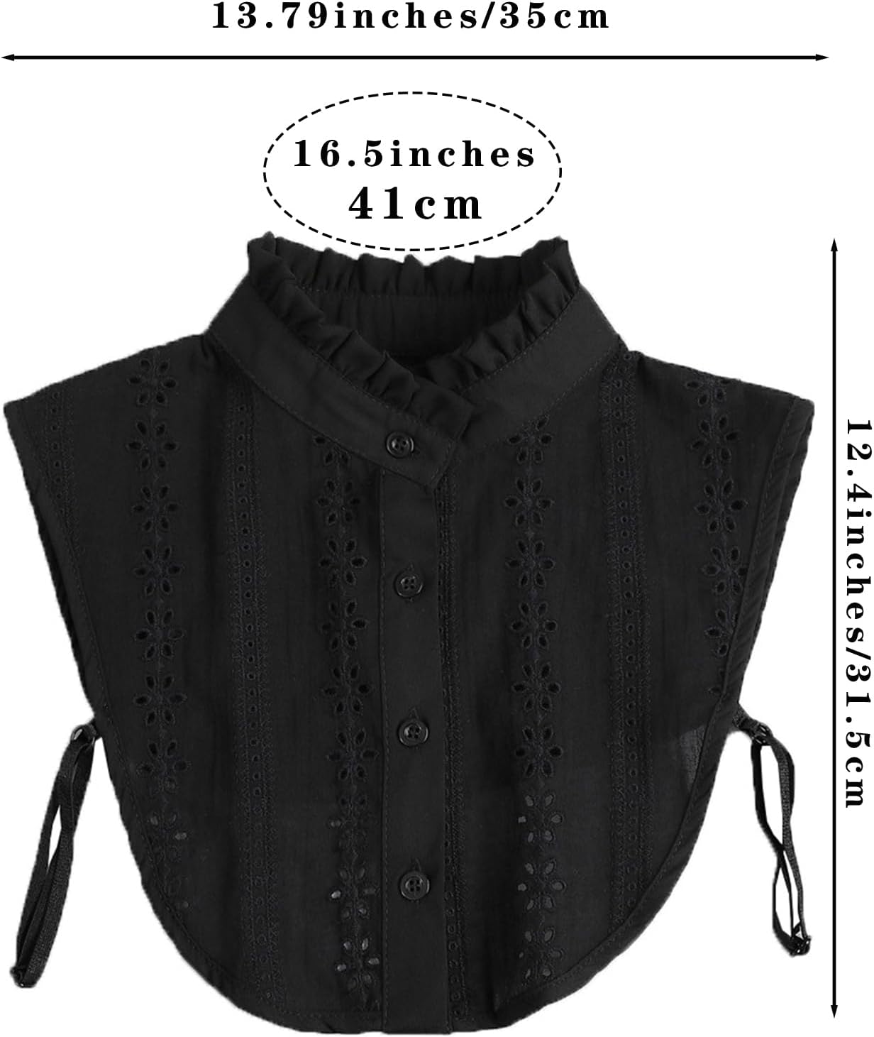 Jacquard Pure Cotton Fake Collar Comfortable and Breathable Hollow Out Dickey Collar Collar for Women & Girls - Image 3