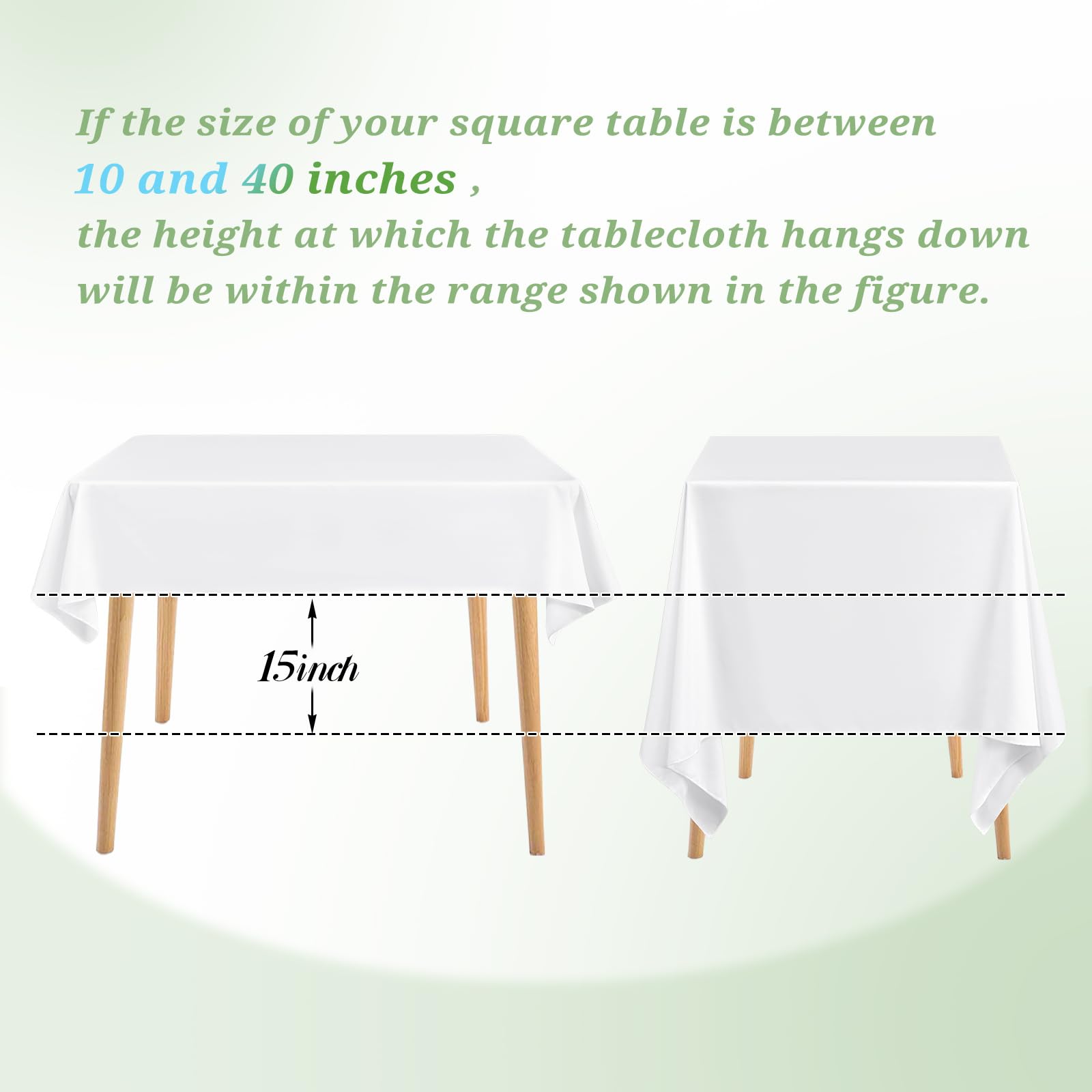 YMHPRIDE 8 Packs Square Tablecloth 52 x 52 Inch White Square Table Cloth, Washable Polyester Fabric - Image 4