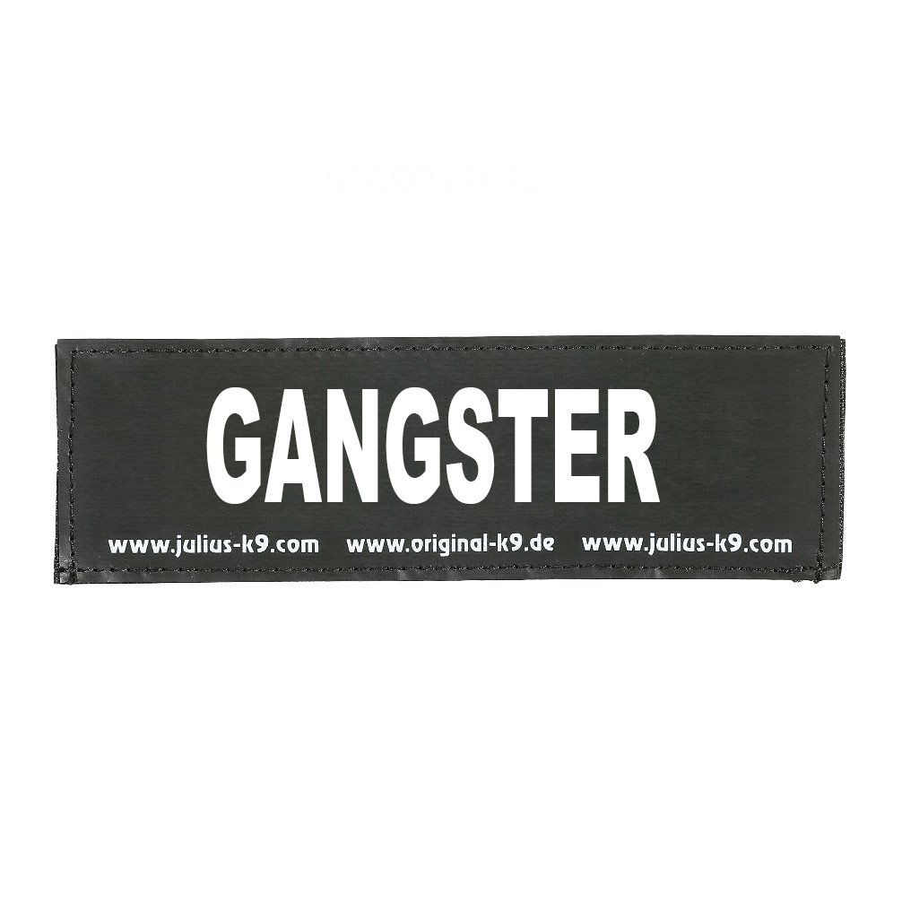 Julius-K9 Interchangeable Hook & Loop Patches, 1 pair, GANGSTER, Size: Large, Black