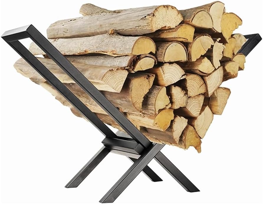 Fire Wood Holder Indoors Support Rack Firewood Camping Outdoor Rack Storage Rack Disassembly Barbecue Stacking Wooden Rack Simple Long Wooden Firewood Racks Firewood Storage Rack