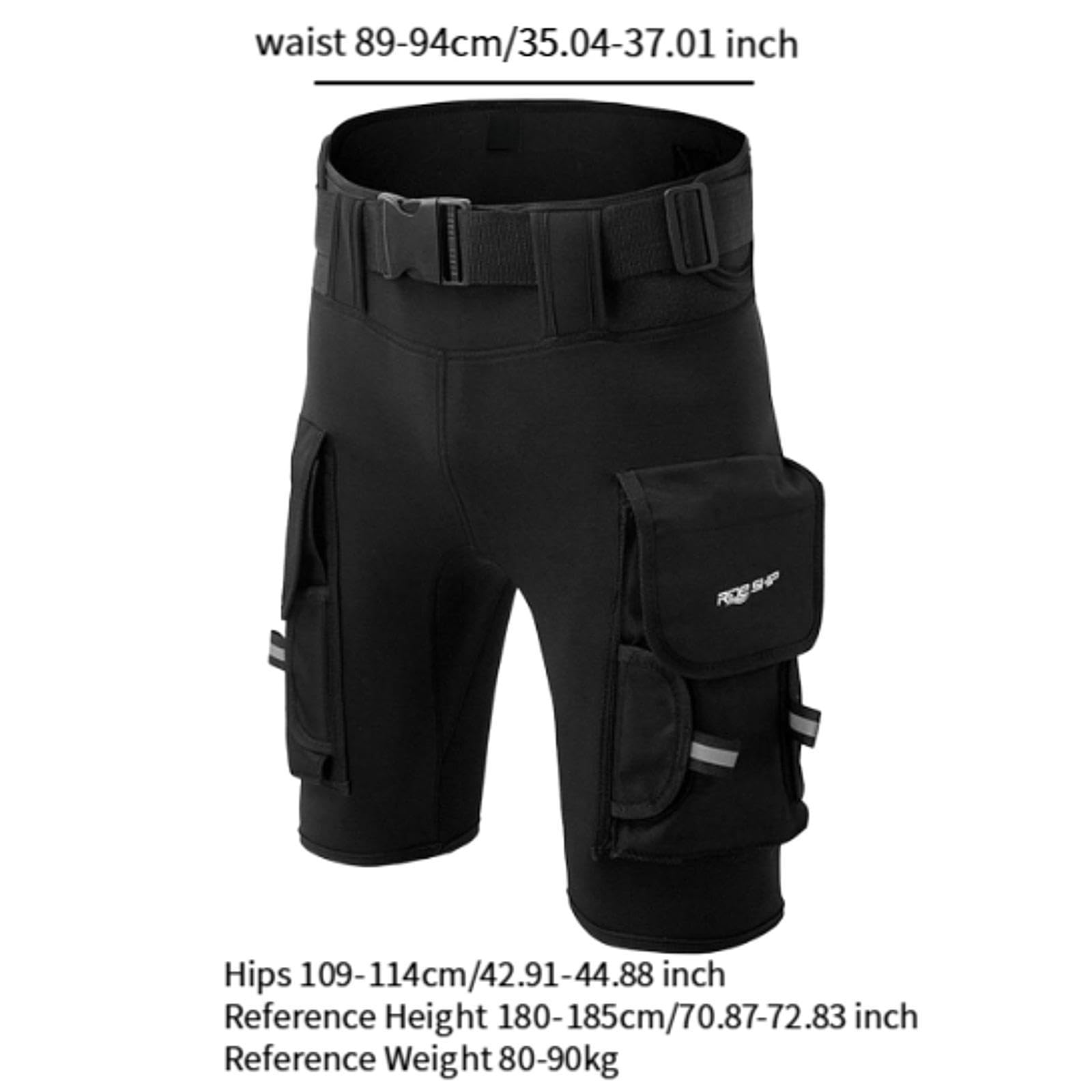 RNXRZANK Men's Wetsuit Shorts with Large Pockets for Diving and Surfing, L