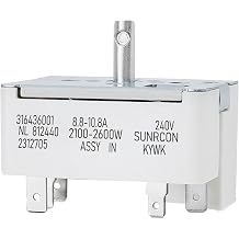 316436001 Range Switch Surface Burner Control Switch Compatible with Frigidaire/Kenmore Stove Electric Range Switch Replace 316021501, 5304506425, 1155395