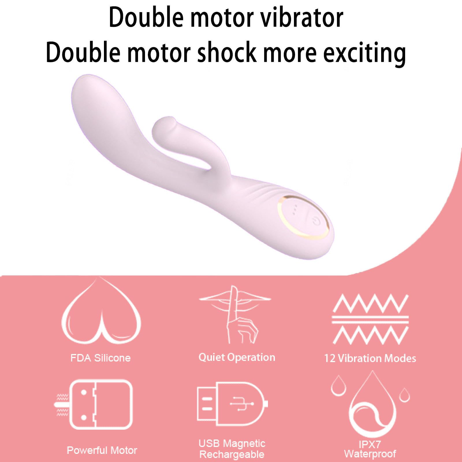 Vibratore G Spot Erotica Dildo Stimolatore Clitorideo Vibratore Massaggio punto G Vibratoreper Stimolatore Clitoride Femminile Dildo,Pink